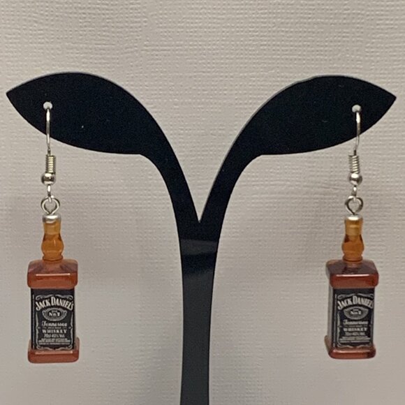 Whiskey Earring, Liquor Earring, Alcohol Earring, Silly Earring, Gift, Novelty - Picture 3 of 4